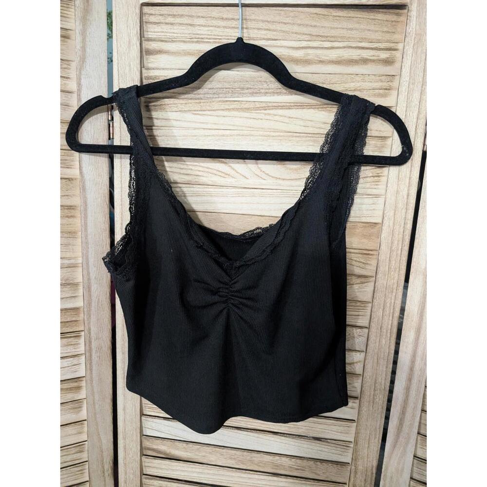 Garage Lacey Crop-Top‎ Women's One Size (Black)